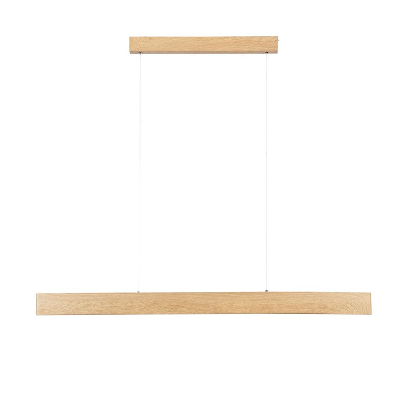 LED SUSPENSION NAVEL MADERA 40W 6400LM CCT 121.5X8X150CM